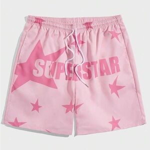 ROMWE Pink Star Men's Athletic Shorts size small